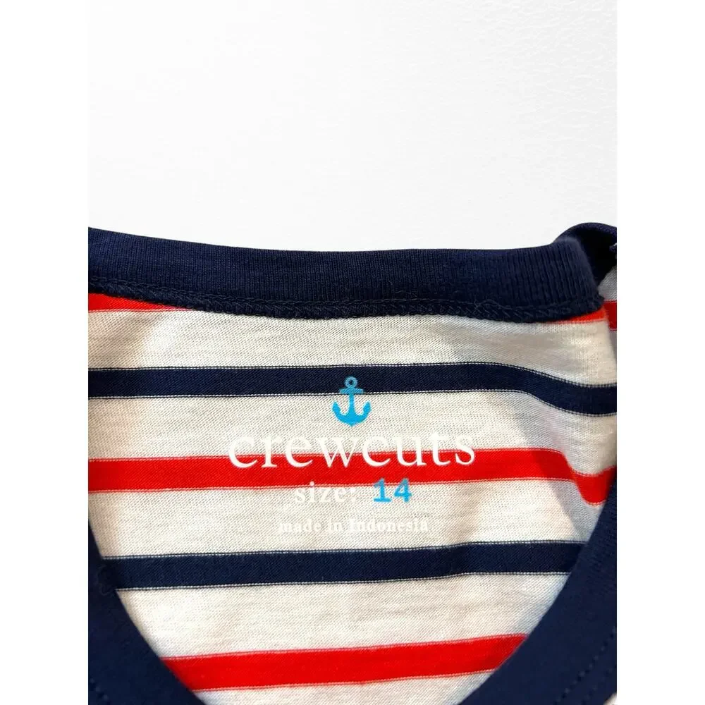 Crewcuts Nautical Striped Pocket Tee, Size 14